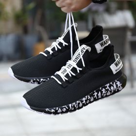 New Women Fashion Running Sneakers Platform Solid Color Flats Ladies Shoes Casual Breathable Wedge Heel Women Walking Sneaker (Color: G183-Black white, Shoe Size: 37)