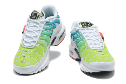 TN cushioned fashion kids' sneakers Running shoes (Colour: white-green, size: 33)