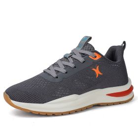 New spring and autumn comfortable soft sole men's fashion all-match sports shoes lightweight non-slip outdoor leisure men's single shoes leisure runni (Color: Gray, size: 39)