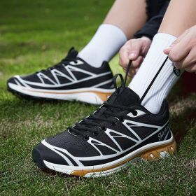 New men's outdoor mountaineering sneakers running shoes Fashion trend sneakers (Color: Black, size: 43)