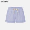 Running Gym Sports Women Shorts Wide Leg Drawstring Elastic Waist Lace up Short 2021 Summer Solid Loose Casual Female Bottoms