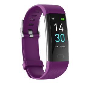 S5 Fitness Tracker Smart Watch Sports Watch Bracelet blood pressure fitness heart rate meter step temperature waterproof sports bracelet (Color: purple)