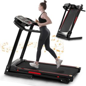 Folding Treadmills for Home - 3.5HP Portable Foldable with Incline, Electric Treadmill for Running Walking Jogging Exercise with 12 Preset Programs (Color: as Pic)
