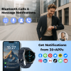 2025 Premium Smart Watch 1.43 Inch HD Round Fitness Tracker Bluetooth Calling Heart Rate Monitor Waterproof 3ATM For Running Gym Hiking Outdoor Advent