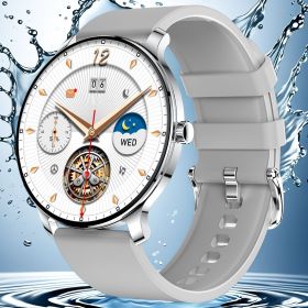 2025 New Ultra-Thin Smart Watch for Men and Women â€“ Answer Calls, IP67 Waterproof, Heart Rate & Sleep Monitor, Multi-Sport Mode, Health Tracker (Color: Silver)