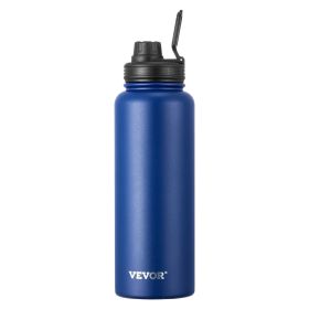 VEVOR 40 oz Insulated Water Bottle, Stainless Steel Camping & Hiking Hydration Flask with Wide Mouth Lid, Sports Coffee Cup Double Walled, Leakproof (Default: Default)
