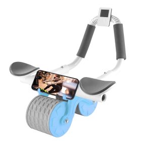 Auto Rebound Ab Wheel Roller - Core Strength Training Equipment w/ Timer & Kneel P - Home Gym Fitness (Color: Blue, size: One size)