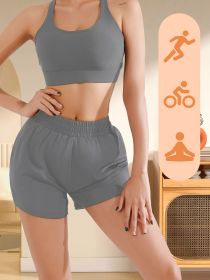 2-in-1 Mesh Workout Shorts â€“ Breathable, Anti-See-Through, Built for Summer Moves (Colour: Grey, size: S)