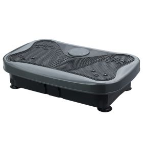 Vibration Plate Fitness Platform with handle Whole Body Exercise Machine with 120 Speed Levels, Lymphatic Drainage, Fat Burning, and Weight Loss (Main Material: Rubber, Main Color: Grey)