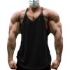 Men's Bodybuilding Stringer Tank Tops Y-Back Fitness Workout T-Shirts