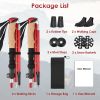 2Pcs Walking Sticks Collapsible Hiking Poles Folding Aluminum Trekking Poles Adjustable Hiking Sticks with EVA Foam Grips for Backpacking Hiking Mount
