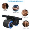 Automatic Rebound Abdominal Wheel Anti-slip AB Roller Wheel with Kneel Pad Phone Holder Home Gym Abdominal Exerciser for Men Women
