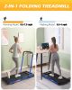 FYC Under Desk Treadmill - 2 in 1 Folding Treadmill for Home 300LBS Weight Capacity;  Free Installation Foldable Treadmill Compact Electric Running Ma